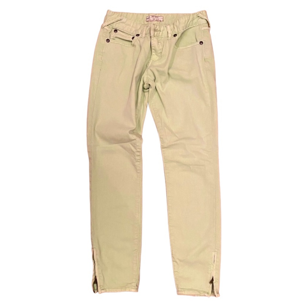 Free People Lime Green Skinny Jeans